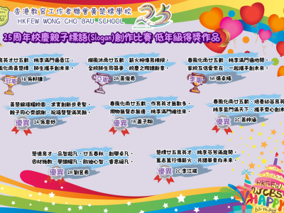 25周年親子標語(Slogan)創作比賽